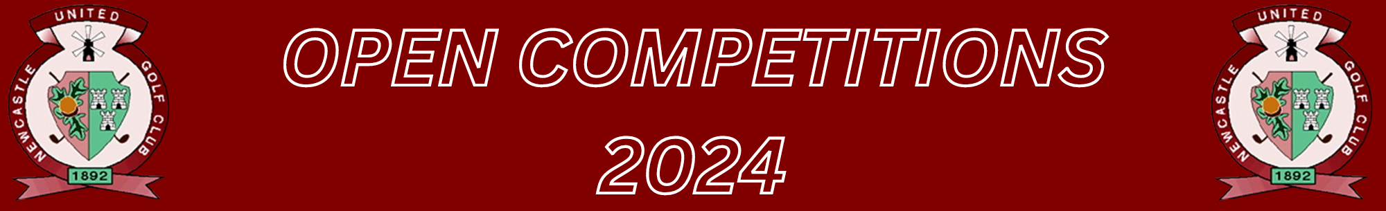 Open Competitions 2024 Newcastle United Golf Club   Opens 2024 Banner 